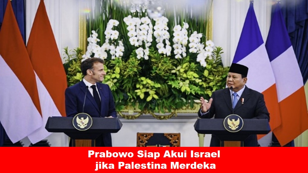 Presiden Prabowo dalam keterangan pers bersama Presiden Republik Prancis, Emmanuel Macron di Istana Merdeka, Jakarta, pada Rabu, 28 Mei 2025